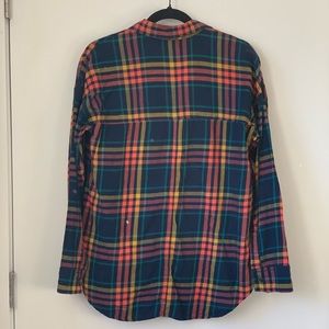 Cute colorful plaid long sleeve button up